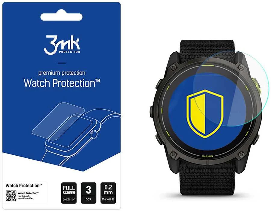 Hybrid Glass 3mk Watch Protection FlexibleGlass, skirtas Garmin Enduro 3