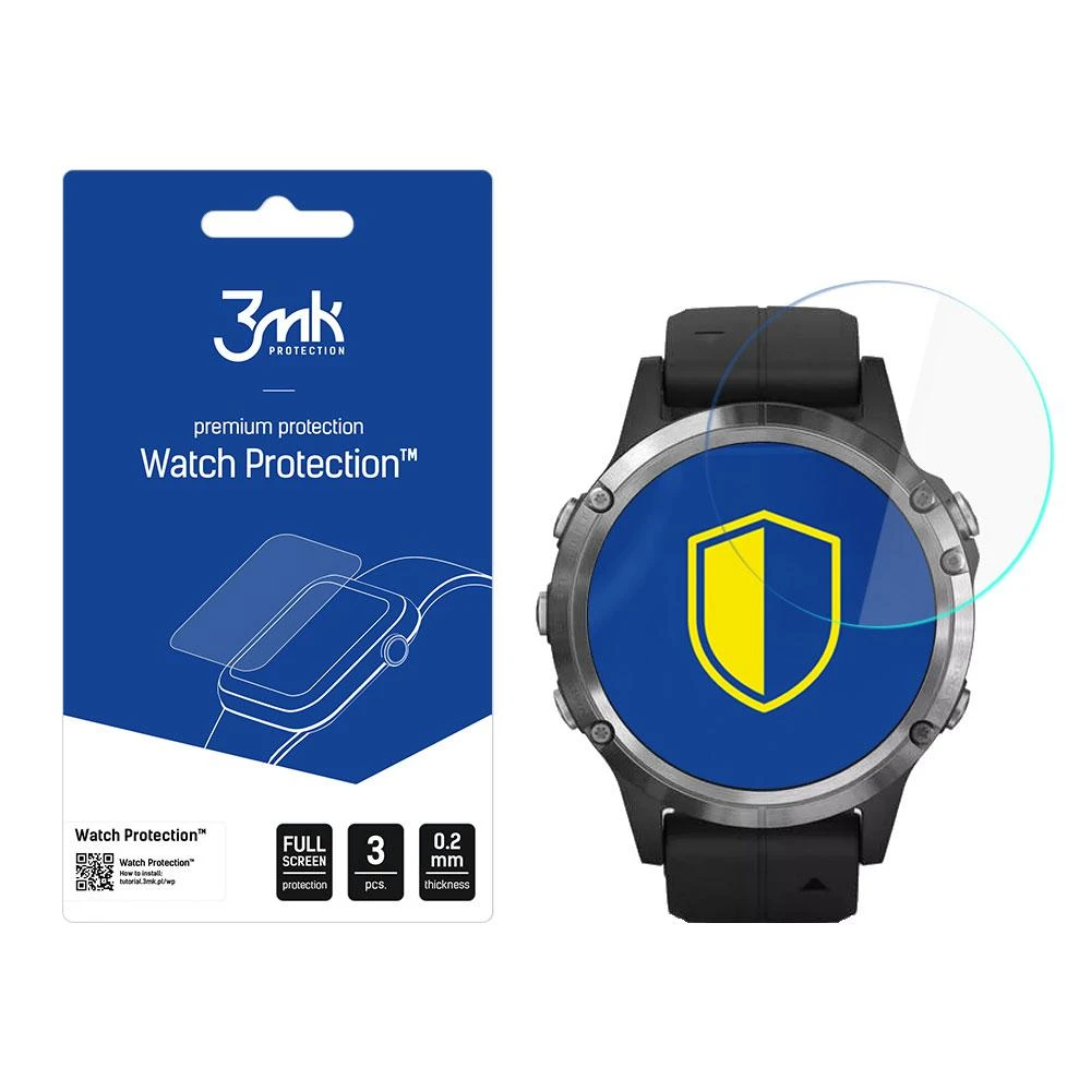 Apsauginė ekrano plėvelė 3Mk išmaniojo laikrodžio Garmin Fenix 5 Plus