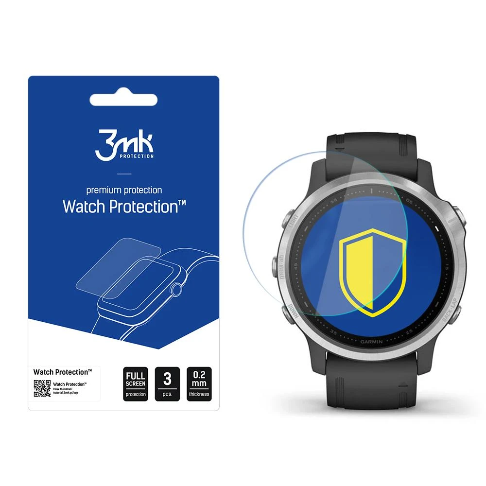 Apsauginė ekrano plėvelė 3Mk išmaniojo laikrodžio Garmin Fenix 6