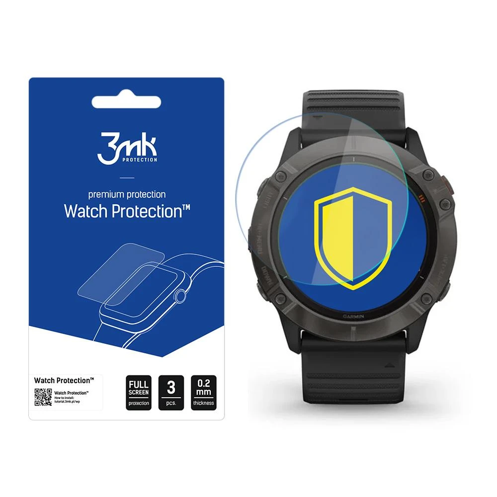 Apsauginis hibridinis ekrano stiklas 3Mk išmaniojo laikrodžio Garmin Fenix 6X Pro