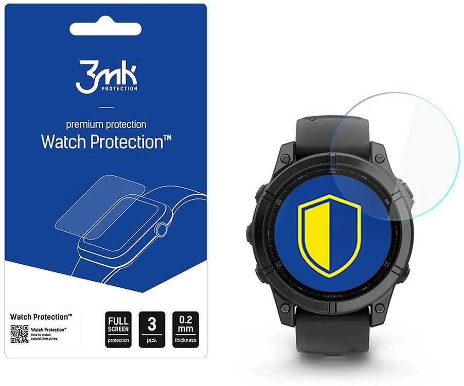 Hybrid Glass 3mk Watch Protection FlexibleGlass, skirtas Garmin Fenix​​E 47mm