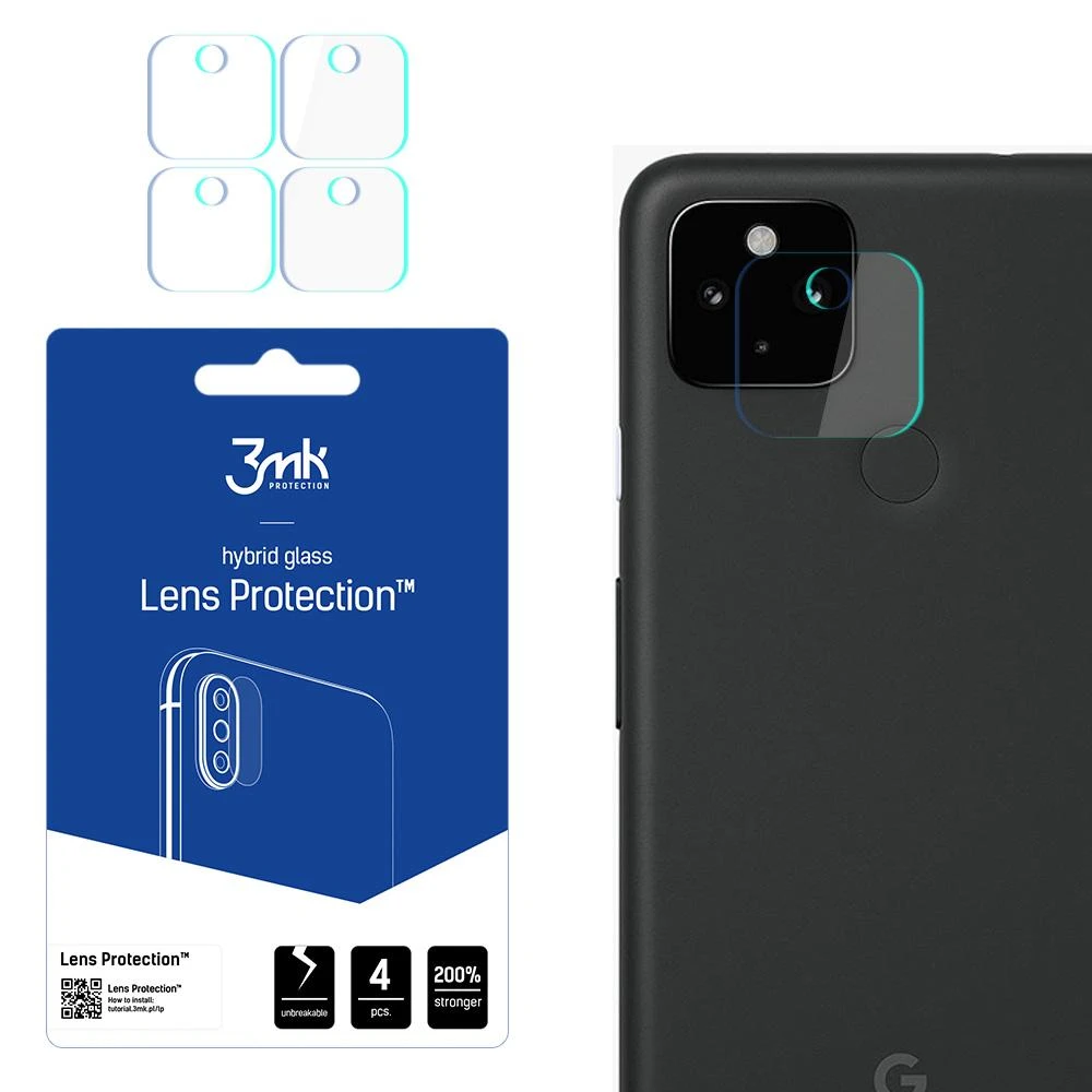 3Mk Protection 3MK LANKSČIAUS STIKLO LENŠYS GOOGLE PIXEL 4A HIBRIDINIS STIKLAS, skirtas 4 PC KAMERAI