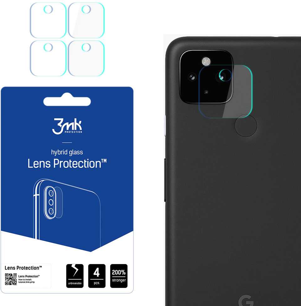 3mk Lens Protection™ hibridinis fotoaparato stiklas Google Pixel 4A 5G