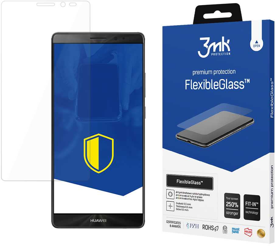 3MK FlexibleGlass Max Huawei, Mate 8, Unbreakable hybrid glass (combination of foil and glass), Transparent, Screen Protector
