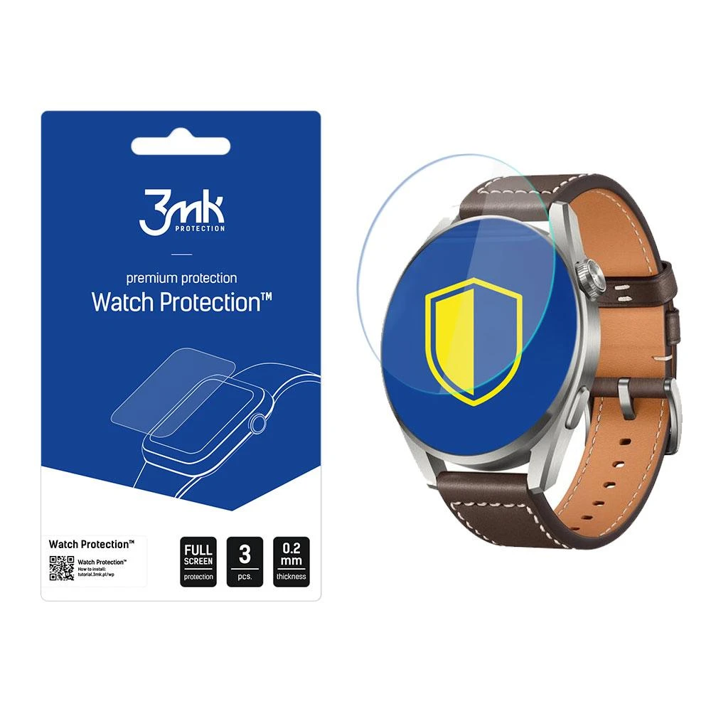 LCD apsauginė plėvelė 3MK Flexible Glass Huawei Watch 3 Pro 3vnt