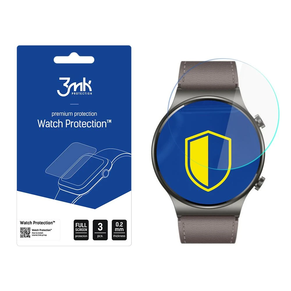 Apsauginė ekrano plėvelė 3MK išmaniojo laikrodžio Huawei Watch GT 2 Pro