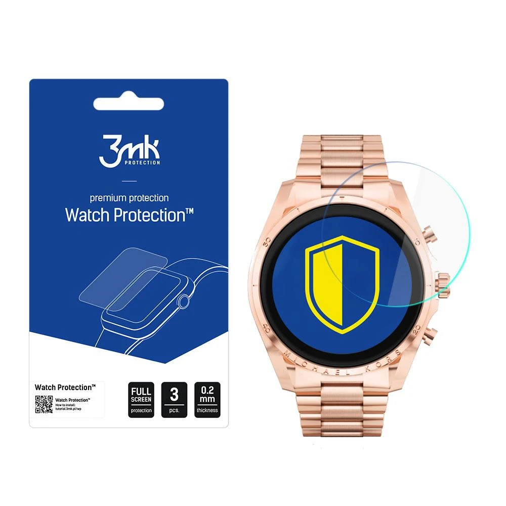 3mk Watch Protection™ prieš FlexibleGlass hibridinį stiklą Michael Kors Gen 6 Bradshaw