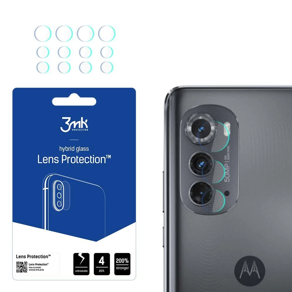 3MK objektyvo apsauga Motorola Edge 2022O fotoaparato objektyvui, 4 vnt.