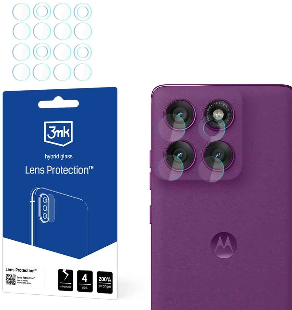 3Mk apsauga 3mk objektyvo apsauga hibridiniam stiklui, skirtam „Motorola Edge 60 Pro“ kameros objektyvui