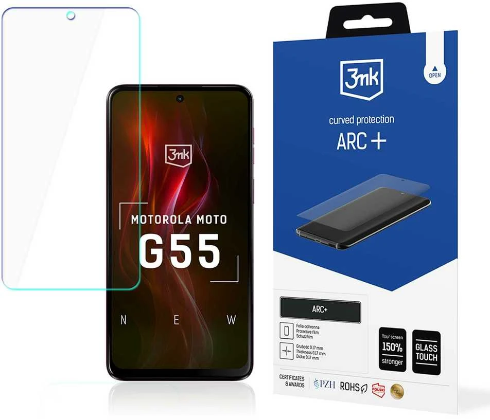 3MK plėvelė ARC+ Motorola Moto G55 5G plėvelė Fullscreen