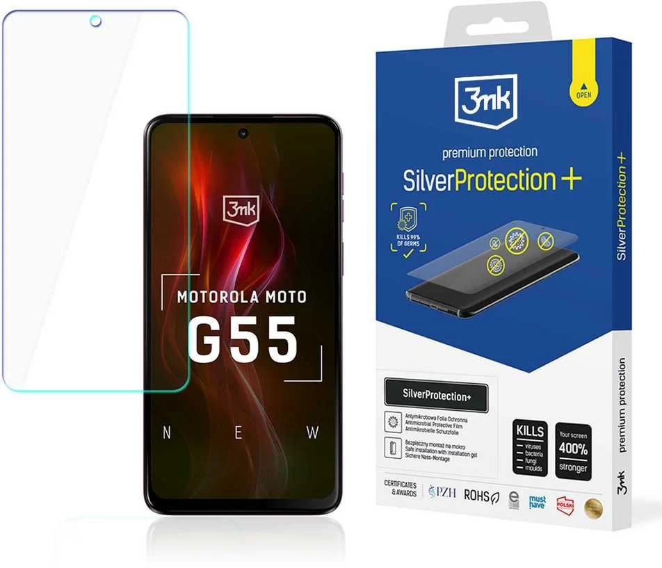 3Mk apsauga Motorola Moto G55 5G – 3mk sidabrinė apsauga+