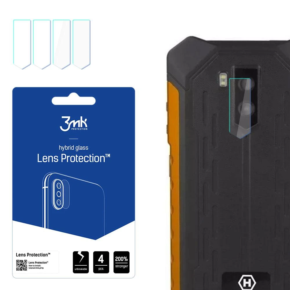 3Mk apsauginis hibridinis stiklas, skirtas „MyPhone Hammer Iron 3 LTE“ 3mk objektyvo apsaugos kameros objektyvui.