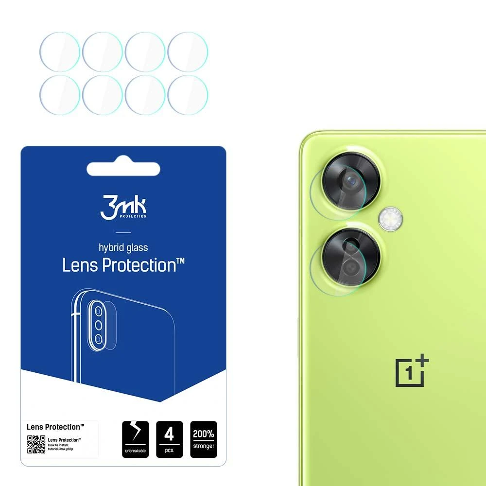3mk Lens Protection™ hibridinis fotoaparato stiklas, skirtas OnePlus Nord CE 3 Lite