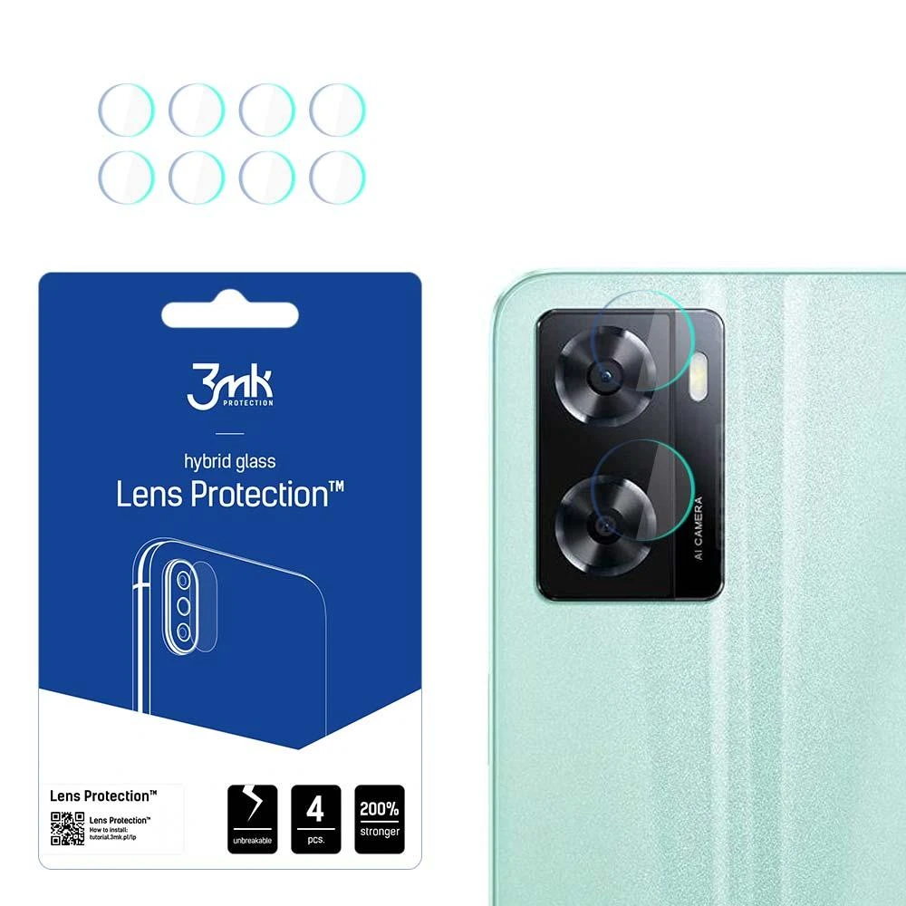 3MK objektyvo apsauga Oppo A57 4G/5G / A57e /A57s kameros objektyvui 4vnt