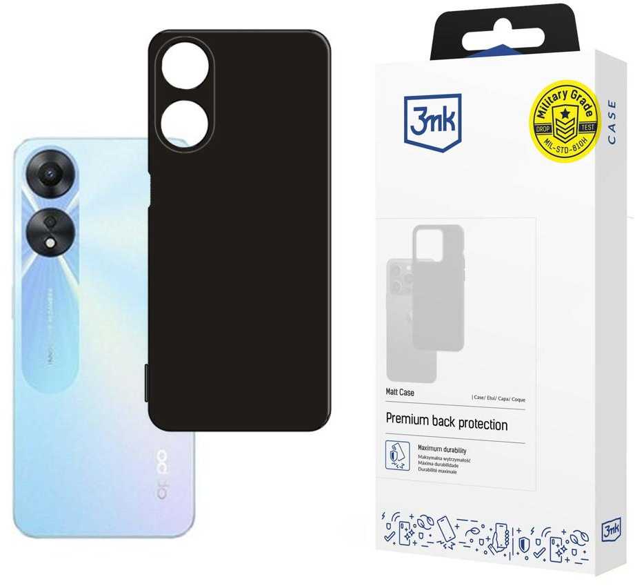 3mk Matt Oppo A78 5G - dėklas telefonui juodos spalvos