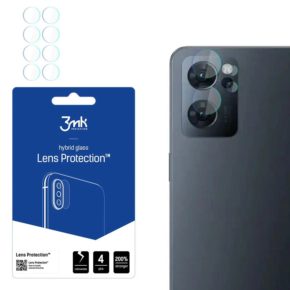 Nezatříděno 3Mk apsauga 3mk Lens Protection™ hibridinės kameros objektyvo stiklas, skirtas Oppo Reno 7 5G