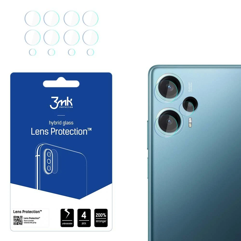 3MK objektyvo apsauga Poco F5 fotoaparato objektyvo apsaugai 4 vnt.