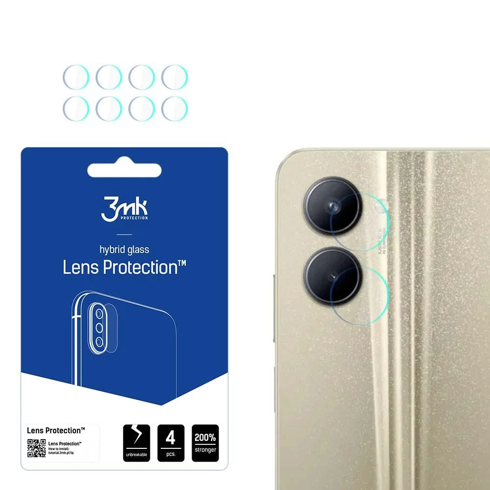 3MK objektyvo apsauga Realme C33 kameros objektyvui, 4 vnt.