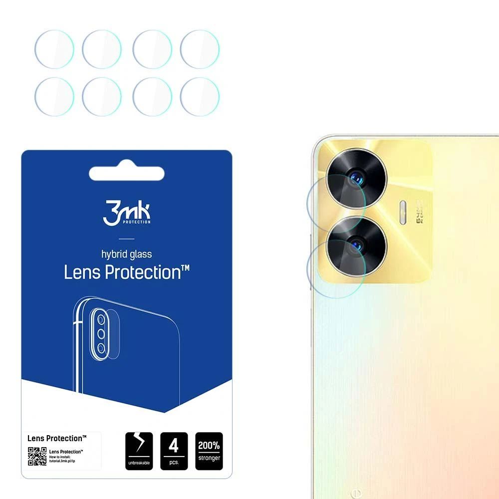 3MK objektyvo apsauga Realme C55 kameros objektyvui, 4 vnt.