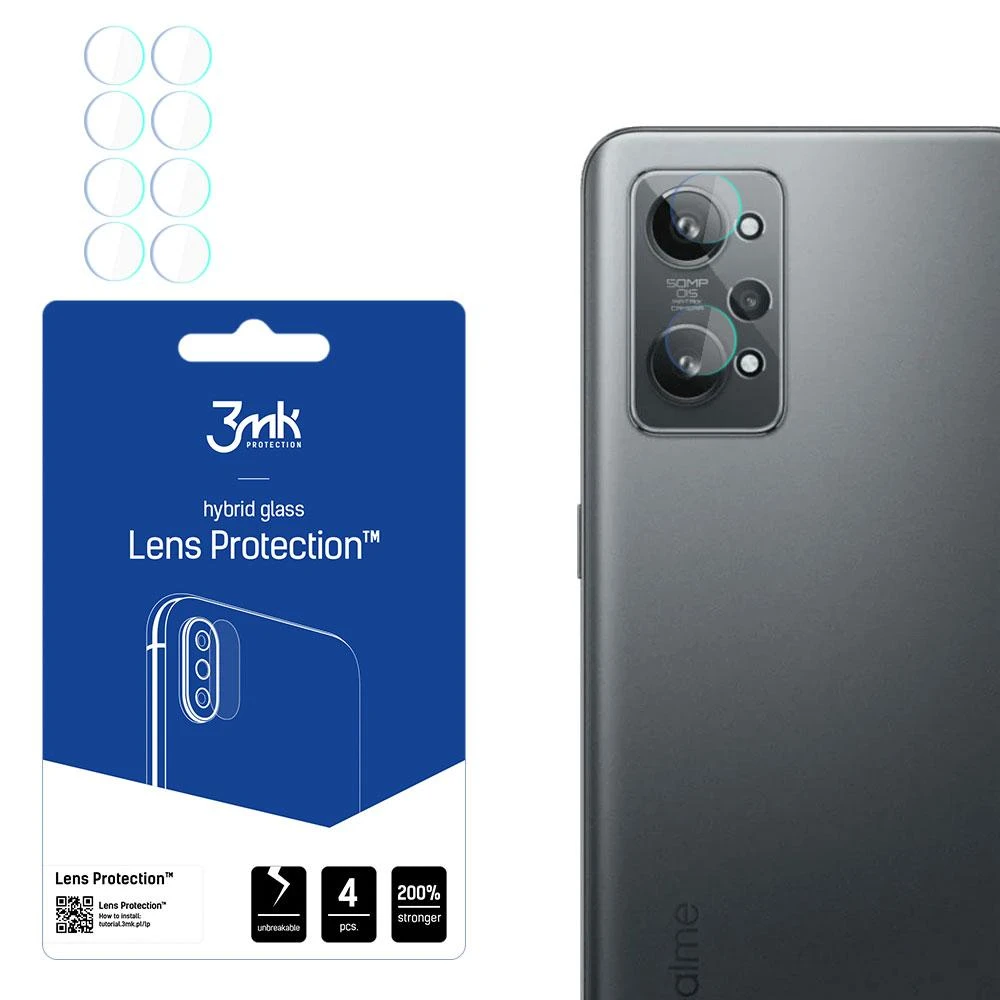 3mk objektyvo apsaugos hibridinės kameros objektyvo stiklas, skirtas „Realme GT 2 5G“