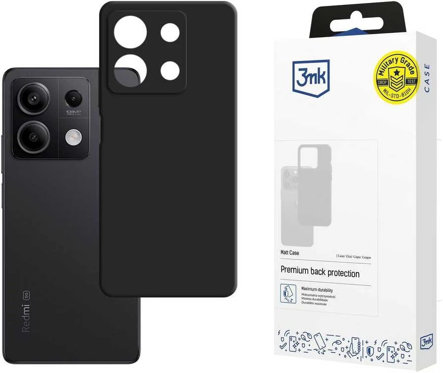 3mk silikoninis Xiaomi Redmi Note 13 5G - dėklas telefonui juodos spalvos