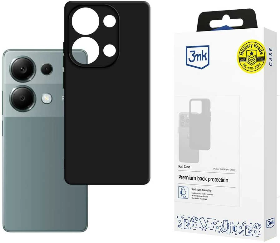 Dėklas 3mk Matt Case Xiaomi Redmi Note 13 Pro 4G juodas