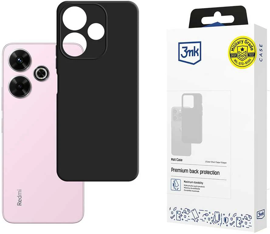 Nezatříděno 3Mk Matt Dėklas Redmi 13R 5G/Redmi 13 4G juodos spalvos
