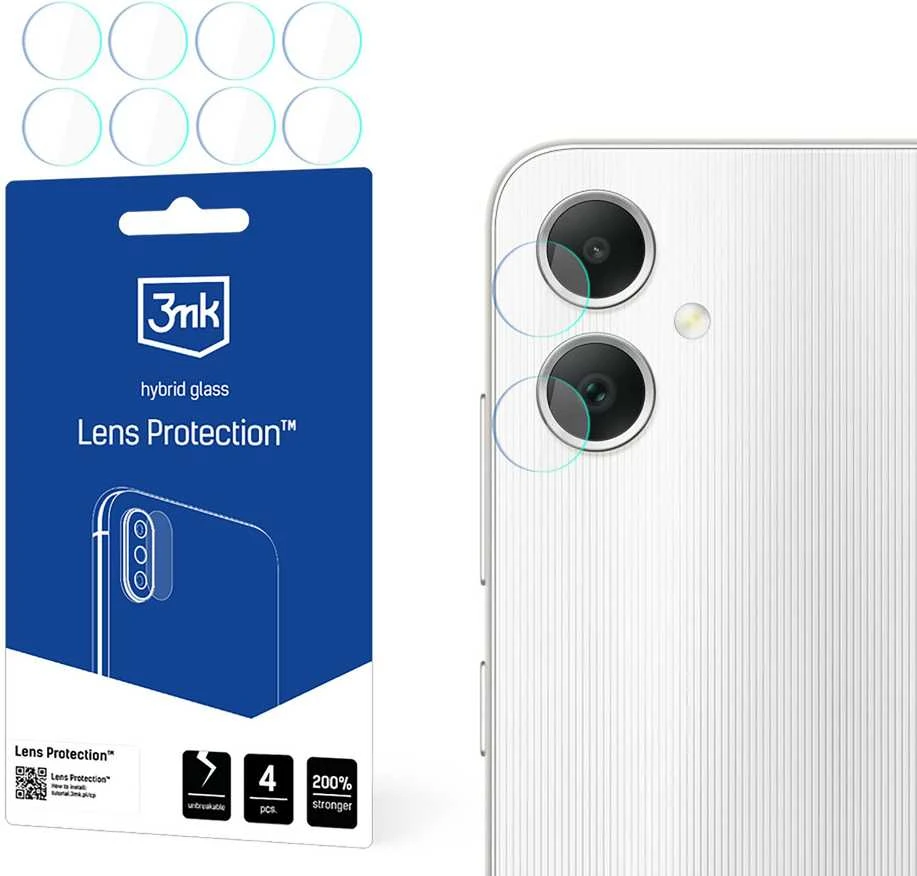 3MK Lens Protect Samsung A05 apsauginis stikliukas kamerai 4 vnt