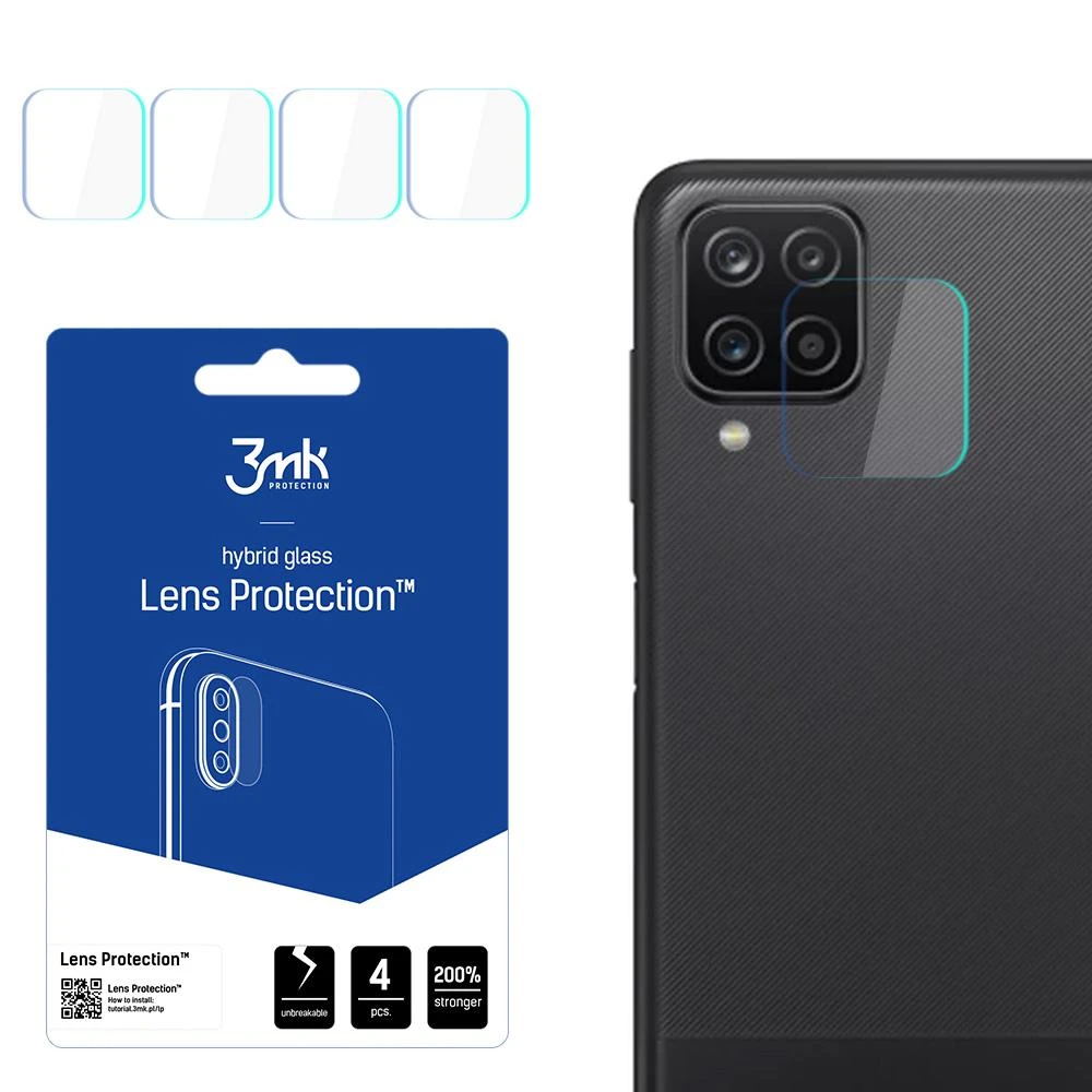LCD apsauginė plėvelė kamerai 3MK Flexible Glass Lens Samsung A125 A12