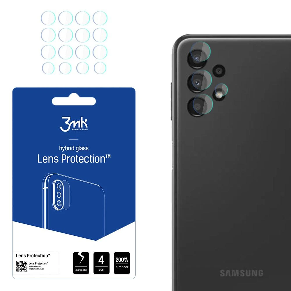 3MK objektyvo apsauga Samsung A13 4G A135 fotoaparato objektyvo apsauga 4vnt