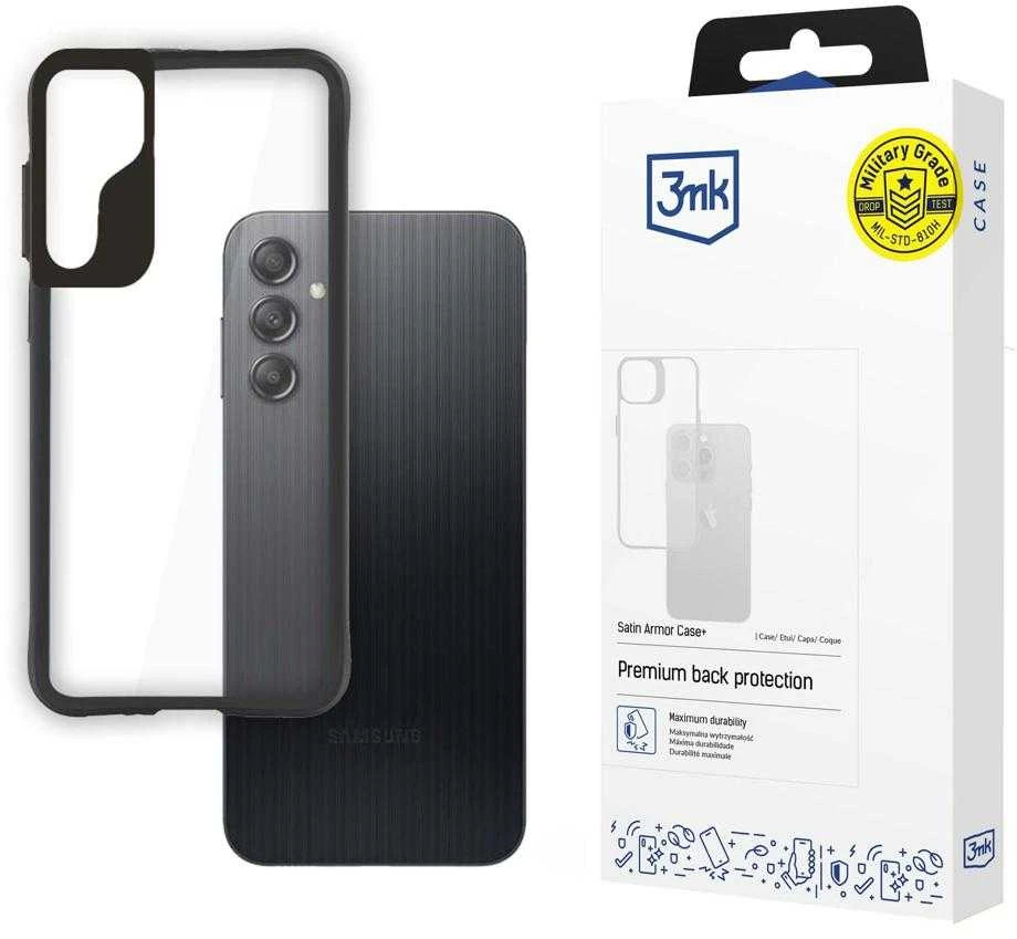 Samsung Galaxy A14 5G / Galaxy A14 Series 3mk Satin Armor+ - dėklas telefonui juodos spalvos