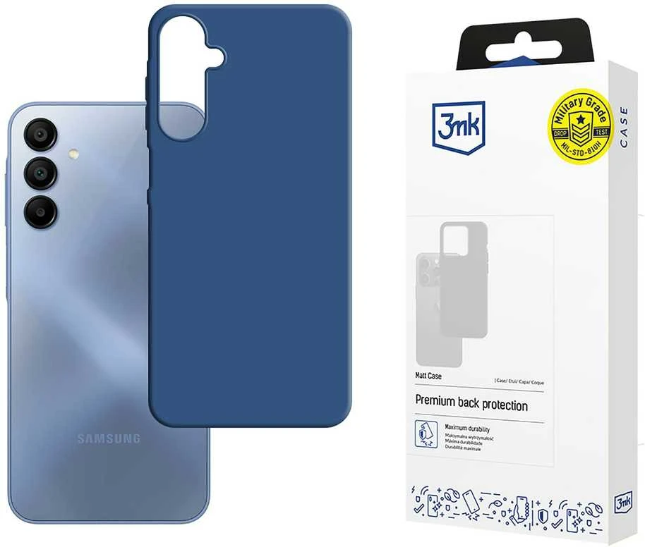 Samsung Galaxy A15 5G - 3mk matinis dėklas, mėlynas