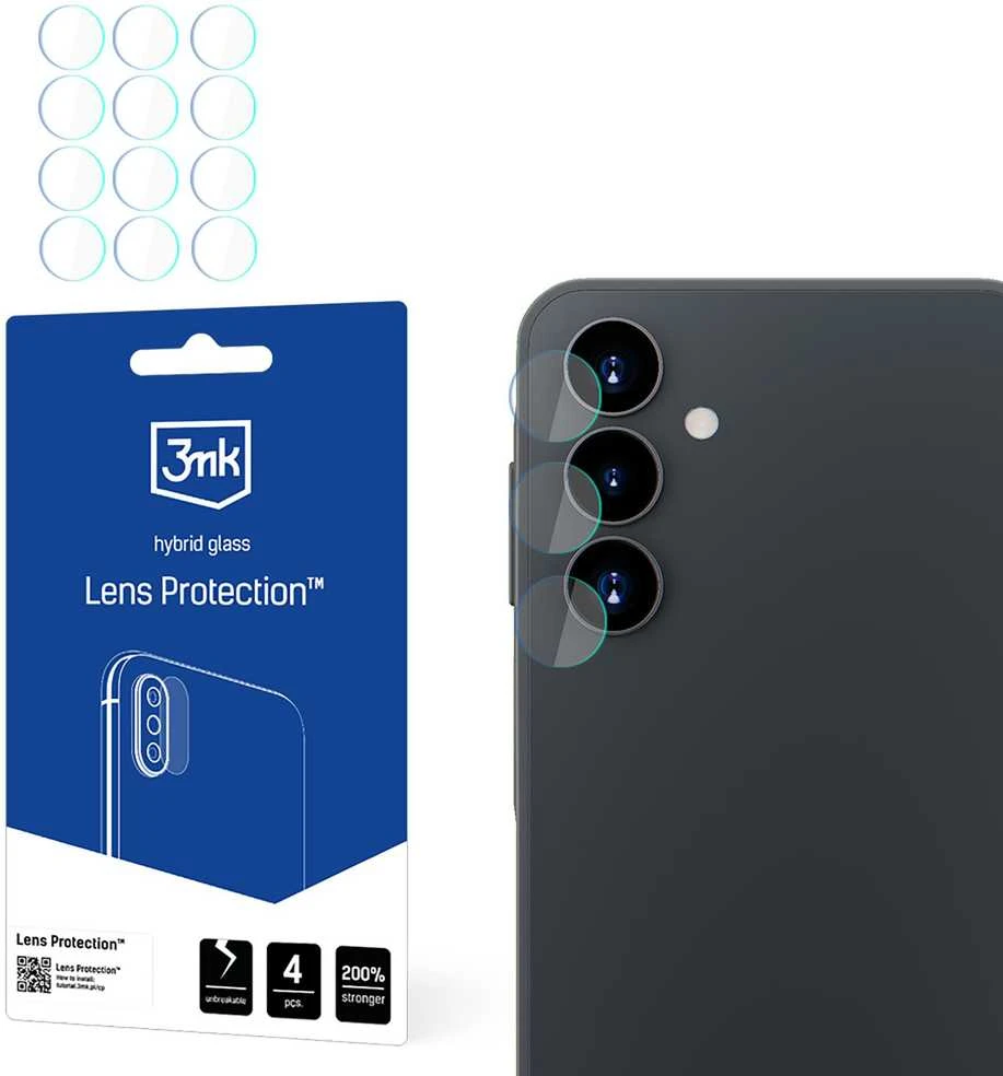 3mk objektyvo apsauga - Kameros objektyvo stiklas, skirtas „Samsung Galaxy A16 4G/5G“ (4 komplektai)