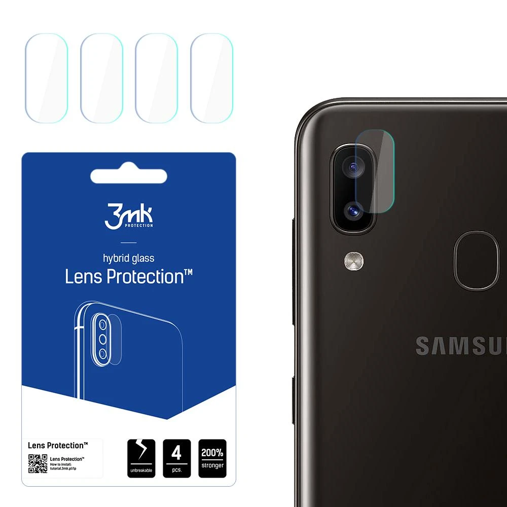 3MK objektyvo apsauga „Samsung A202 A20e Hybrid“ stiklo skirtukai kamerai, 4 dalys