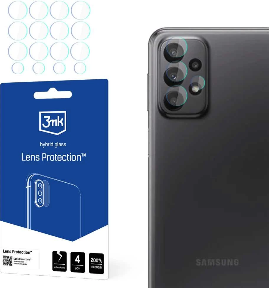 3MK objektyvo apsauga Samsung A23 4G A235 fotoaparato objektyvo apsauga 4vnt
