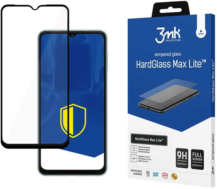 LCD apsauginis stikliukas 3mk Hard Glass Max Lite Samsung A235 A23 4G/A236 A23 5G juodas