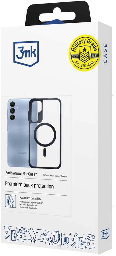 Dėklas 3mk Satin Armor MagCase, skirtas Samsung Galaxy A25 5G – skaidrus