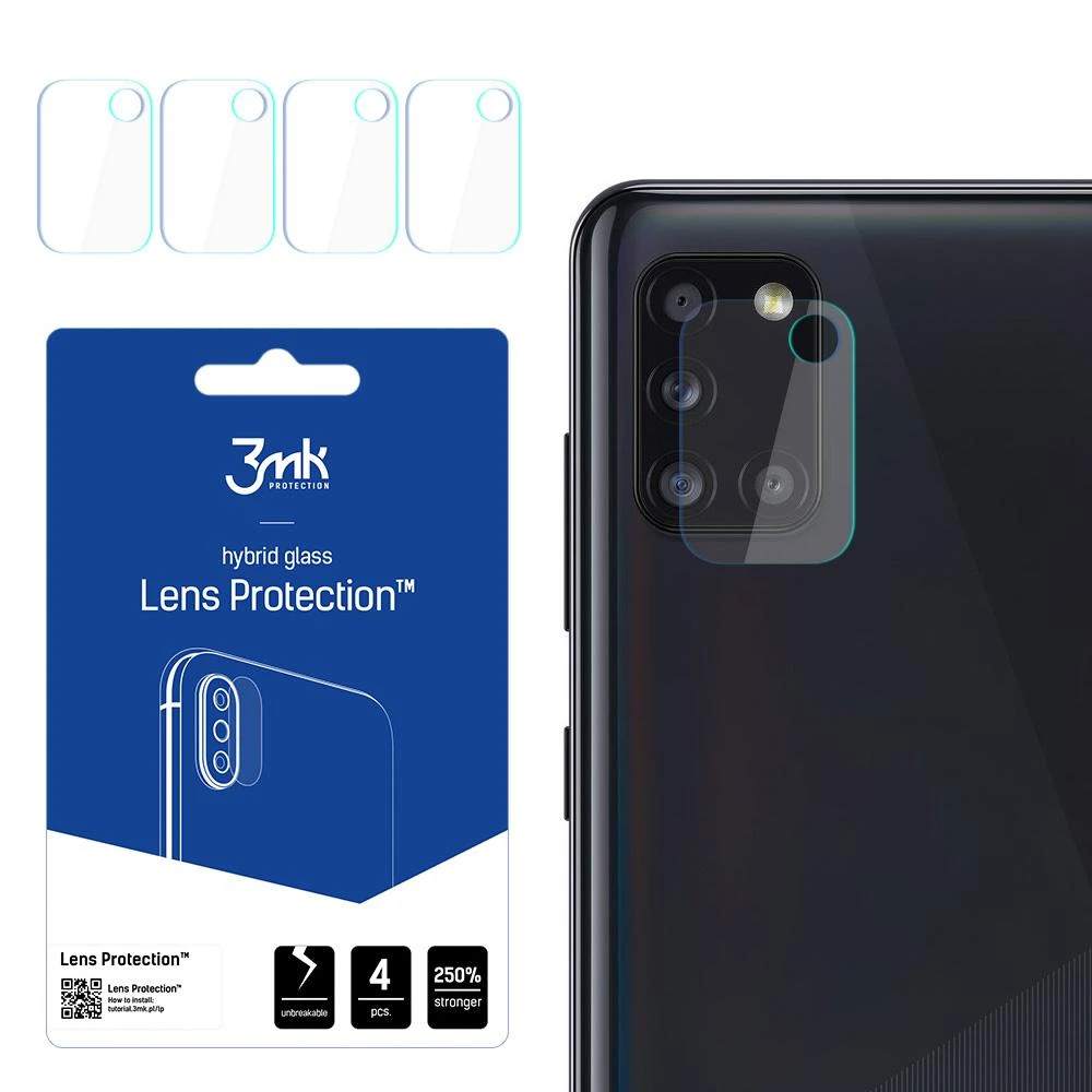 HYBRID GLASS 3MK FLEXIBLE GLASS LENS HUAWEI P30 FOR CAMERA 4 PCS.