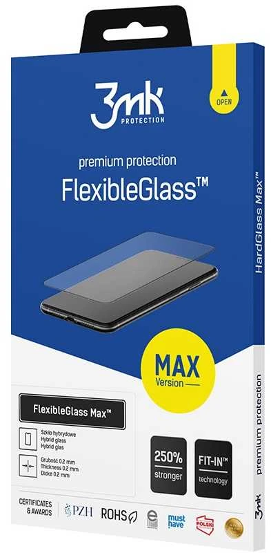 3MK FlexibleGlass Max Samsung Galaxy A35 5G juodas, hibridinis stiklas su sustiprintais kraštais