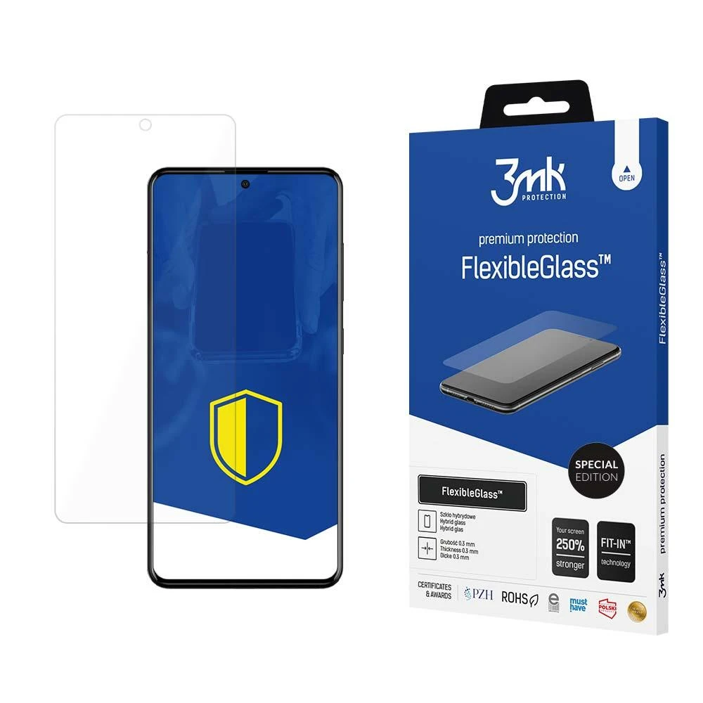 3MK FlexibleGlass Samsung, Galaxy A51, hibridinis stiklas, skaidrus, skaidri ekrano apsauga