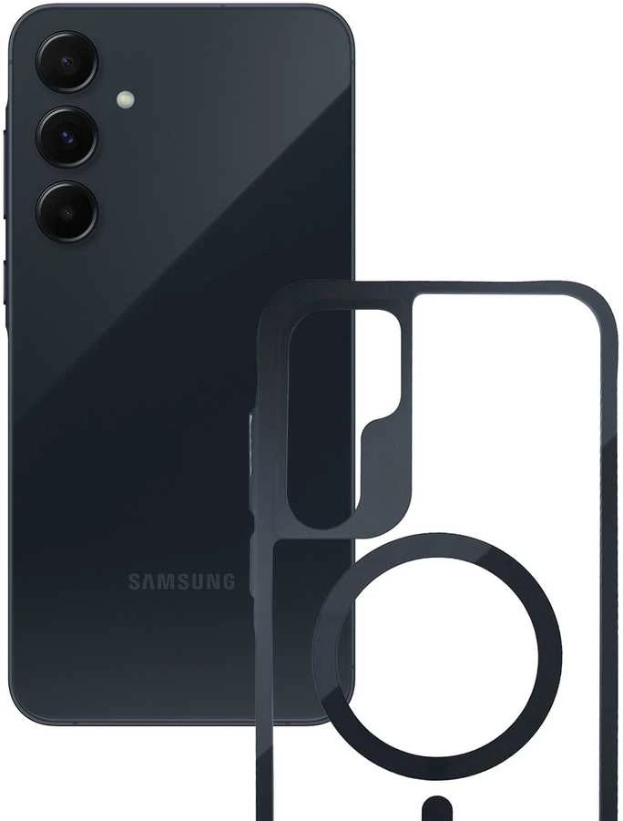 Dėklas 3mk Satin Armor MagCase, skirtas Samsung Galaxy A55 5G – skaidrus
