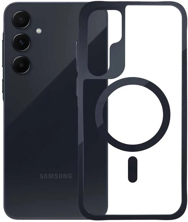 Dėklas 3mk Satin Armor MagCase, skirtas Samsung Galaxy A55 5G – skaidrus
