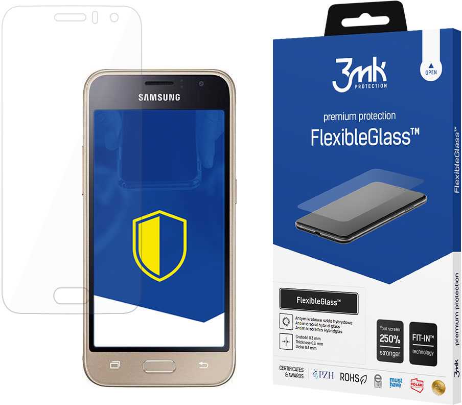 „3MK Hybrid Glass FlexibleGlass“, skirtas „Samsung Galaxy J1 J120 2016“