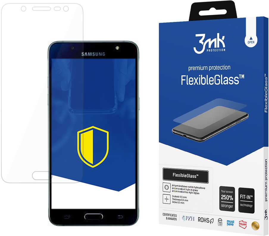 3MK FlexibleGlass ekrano apsauga, Samsung, Galaxy J5 2016, hibridinis stiklas, skaidrus