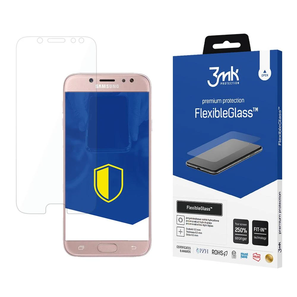 3MK FlexibleGlass ekrano apsauga, Samsung, Galaxy J7 2017, hibridinis stiklas, skaidrus