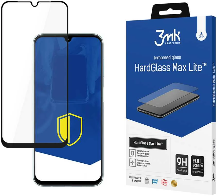 3mk HardGlass Max Lite Juodas grūdintas stiklas Samsung Galaxy M16 5G
