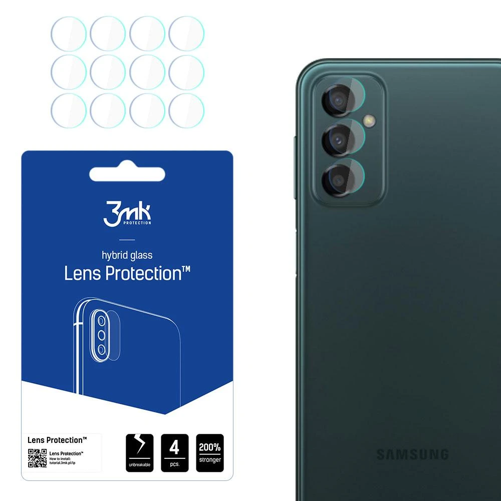 3MK objektyvo apsauga Samsung Galaxy M23 5G M236 kameros objektyvo apsauga 4vnt