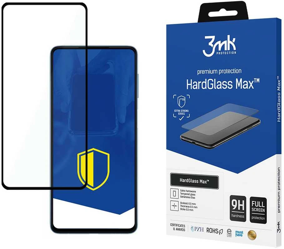 3MK HardGlass Max Samsung Galaxy M526 M52 juodas, viso ekrano stiklas
