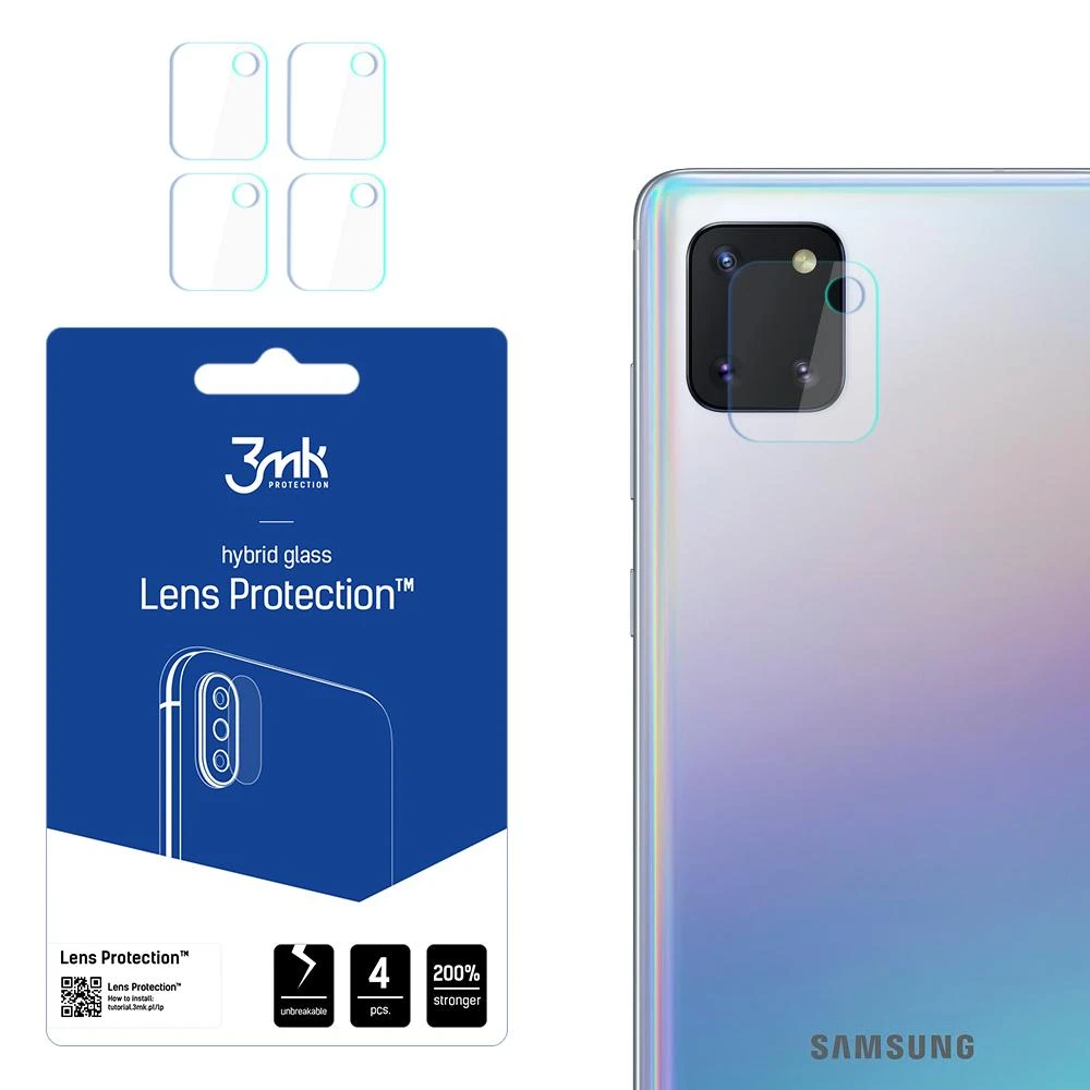 HYBRID GLASS 3MK FLEXIBLE GLASS LENS SAMSUNG GALAXY NOTE 10 LITE FOR CAMERA 4 PCS.