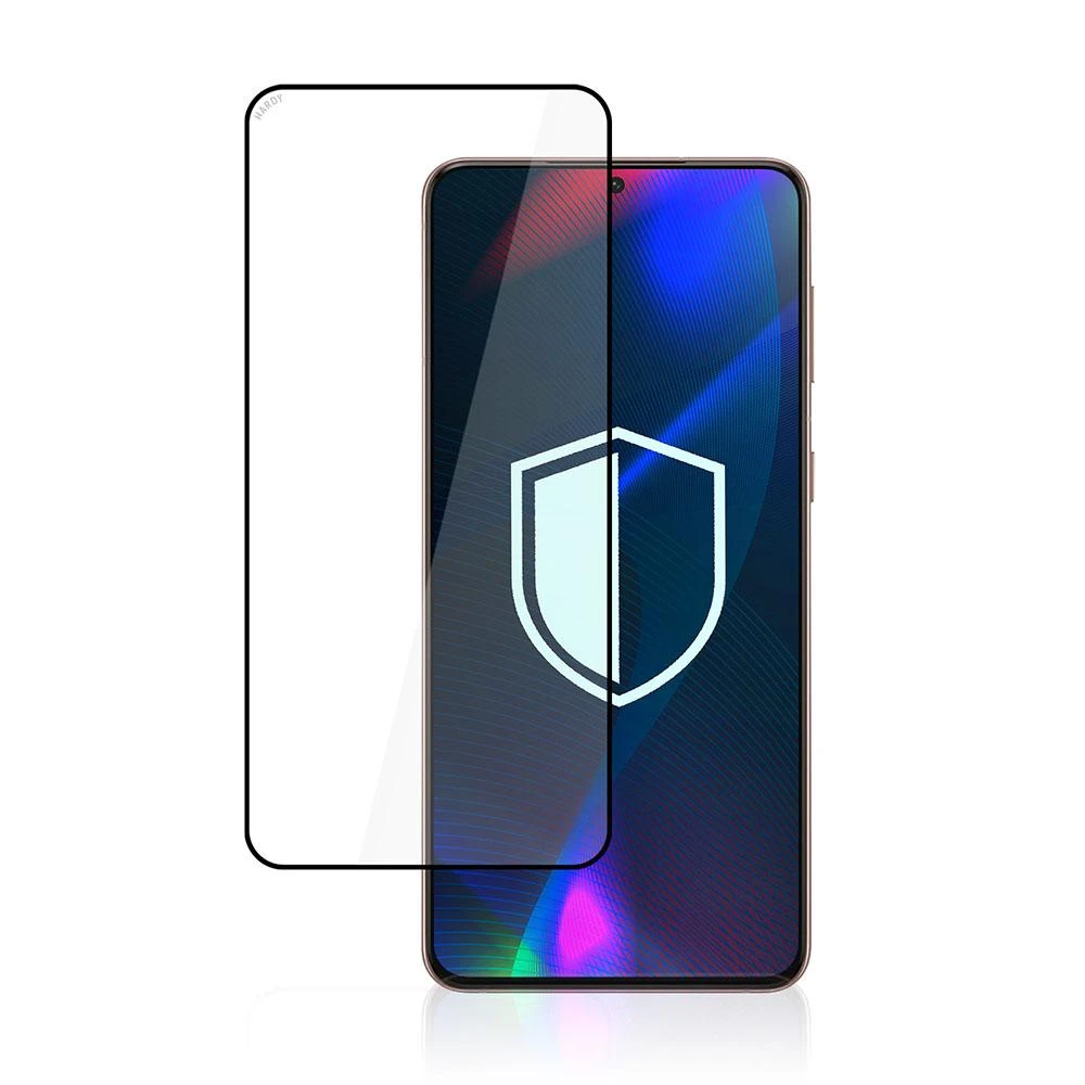 3MK Chemiškai grūdintas stiklas Hardy Galaxy S21 + 5G juodas / juodas